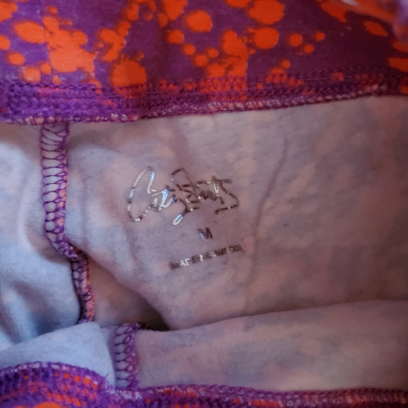 Orange and purple leggings workout pants - Picture 3 of 3